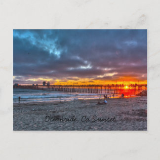 Oceanside Pier Sunset Postkarte