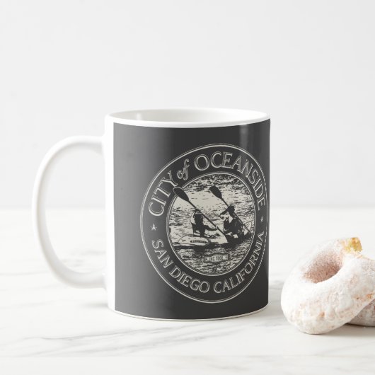 OCEANSIDE SAN DIEGO CALIFORNIA - OCEANSIDE HARBOR KAFFEETASSE (Mit Donut)