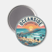 Oceanside USA Magnet (Vorderseite/Rückseite)