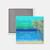 Oceanview Tropical Save the Date Magnet (Vorderseite/Rückseite)