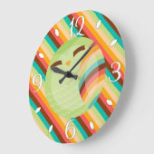 OCee Owl Stripes Clock Große Wanduhr (Winkel)
