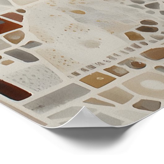 Ocelot Animal Illustration Quote Poster Patterned (Ecke)