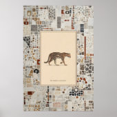 Ocelot Animal Illustration Quote Poster Patterned (Vorne)