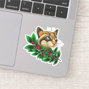 Ocelot Cat's Berries Aufkleber