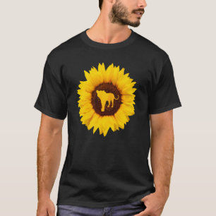 Ocelot für Frauen Wildcat Animal Sunflower T-Shirt