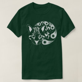 Ocelot-große Katzen-Tinten-Kunst T-Shirt