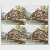 Ocelot, Leopard Cat (Felis pardalis) Illustration Geschenkpapier (Flach)