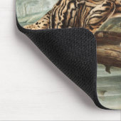 Ocelot, Leopard Cat (Felis pardalis) Illustration Mousepad (Ecke)