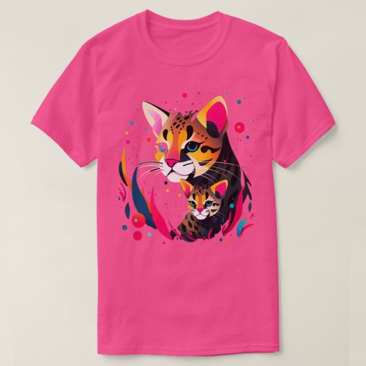 Ocelot Mütter Day T-Shirt (Design vorne)