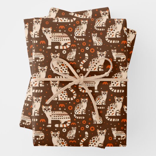 Ocelot Pattern Geschenkpapier Set (Beispiel)