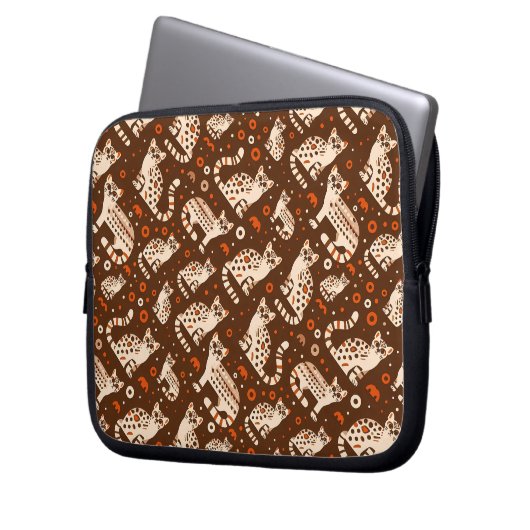 Ocelot Pattern Laptopschutzhülle (Vorderseite Links)