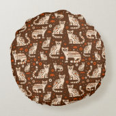 Ocelot Pattern Rundes Kissen (Rückseite)