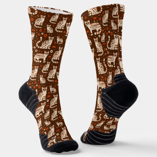 Ocelot Pattern Socken (Gewinkelt)