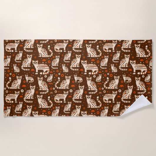Ocelot Pattern Strandtuch (Vorderseite)