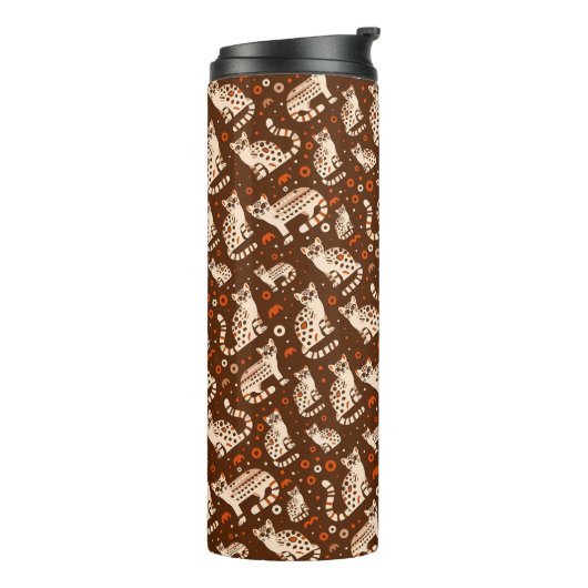 Ocelot Pattern Thermosbecher (Nach links gedreht)