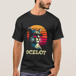 Ocelot Retro Sonnenuntergang - Vintage Ocelot Jagu T-Shirt