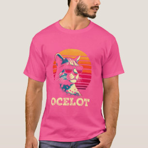 Ocelot Retro Sonnenuntergang - Vintage Ocelot Jagu T-Shirt