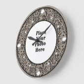 Ocelot-Uhr für Ihr Foto Große Wanduhr (Winkel)