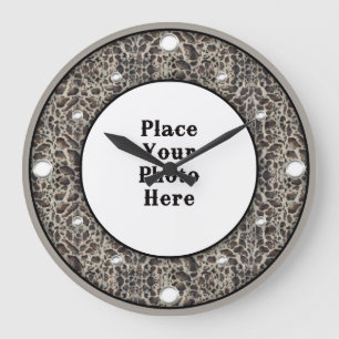 Ocelot-Uhr für Ihr Foto Große Wanduhr