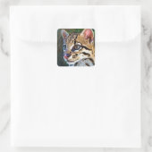 Ocelot - Wild Mini Jaguar Quadratischer Aufkleber (Tasche)