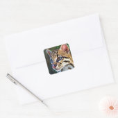 Ocelot - Wild Mini Jaguar Quadratischer Aufkleber (Umschlag)
