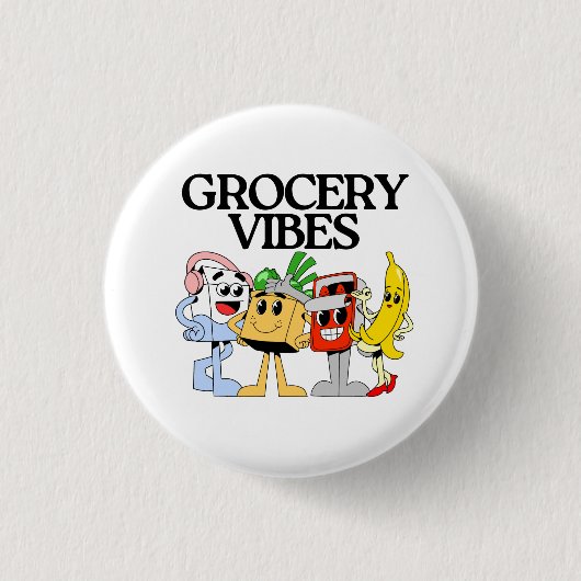 Ocha Grocery Gang Maskottchen Squad Button (Vorderseite)