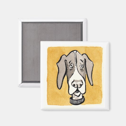 Ocher D Magnet (Vorderseite/Rückseite)