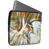 Ochere Textur mit pixeliertem Kink und Kratzern Laptopschutzhülle (Vorne Rechts)