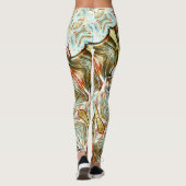 Ochere Textur mit pixeliertem Kink und Kratzern Leggings (Rückseite)