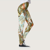 Ochere Textur mit pixeliertem Kink und Kratzern Leggings (Rechts)