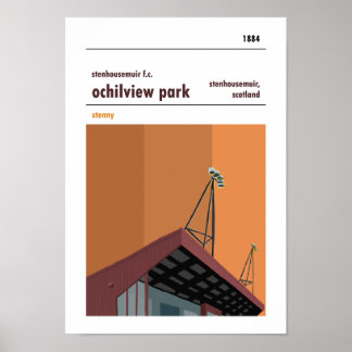 Ochilview Park, StenhouseEir. Stadiondruck. Poster