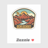 Ochlocknee, Georgien Aufkleber (Blatt)