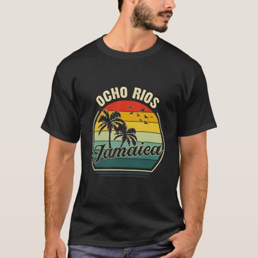 Ocho Rios Beach Jamaica Summer Vacation Palm T-Shirt (Vorderseite)