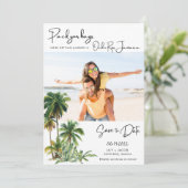 Ocho Rios, Jamaica Beach Destination Foto Wedding Save The Date (Stehend Vorderseite)