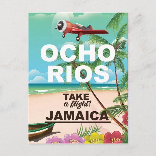 Ocho rios jamaica Reiseplakat Postkarte (Vorderseite)