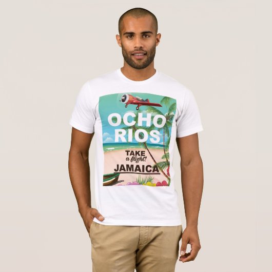 Ocho rios jamaica Reiseplakat T-Shirt (Vorne ganz)