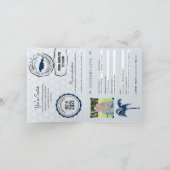 Ocho Rios Jamaika Pass-Hochzeit Einladung (Innenseite)