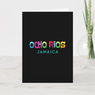 Ocho Rios Jamaika Retro-Tropisches Design Karte