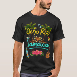 Ocho Rios Jamaika Strand Sommer Palme Surfen T-Shirt
