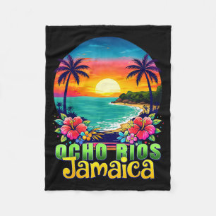 Ocho Rios Jamaika Strand tropischer Sonnenuntergan Fleecedecke