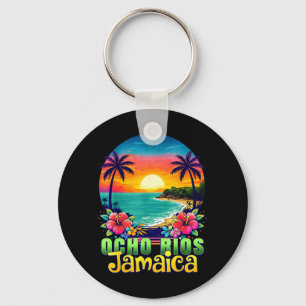 Ocho Rios Jamaika Strand Tropischer Sonnenuntergan Schlüsselanhänger
