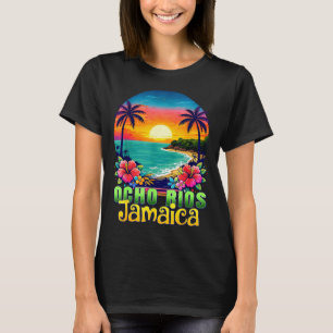 Ocho Rios Jamaika Strand tropischer Sonnenuntergan T-Shirt