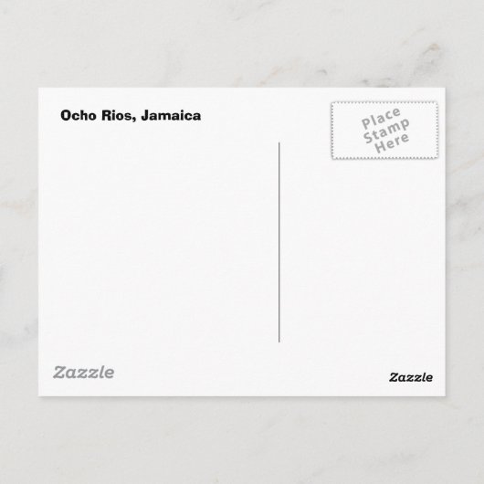 Ocho Rios Sunset in Jamaika Postkarte (Rückseite)