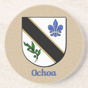 Ochoa Heraldic Shield Sandstein Untersetzer