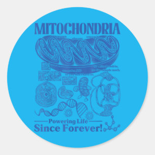 Ochondria Vintage-Wissenschaft Biologie Zellendiag Runder Aufkleber