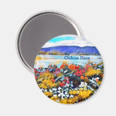 Ochos Rios Neon Pop Art Florenz Magnet (Vorderseite/Rückseite)