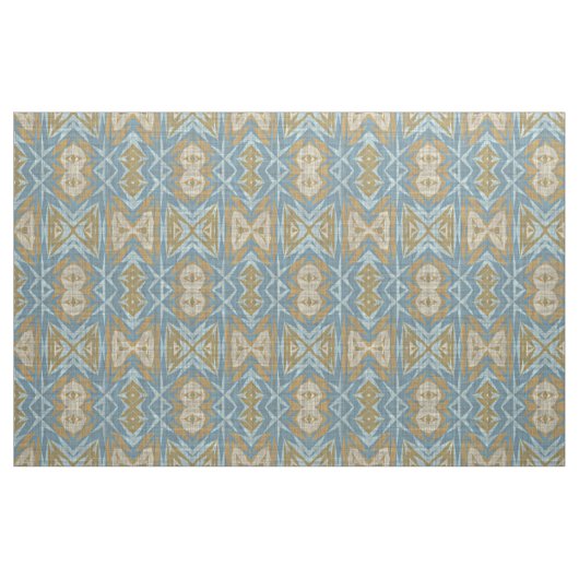 Ochre Beige Aquamarin Blue Eclectic Ethnic Look Stoff (Fat Quarter (45,7 x 55,9 cm))