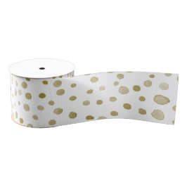 Ochre Confetti Wassercolor Dots Ribbon Ripsband