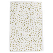 Ochre Confetti Wasserfarbe Dots Geschenktasche Mittlere Geschenktüte (Vorderseite)