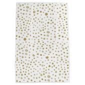 Ochre Confetti Wasserfarbe Dots Geschenktasche Mittlere Geschenktüte (Rückseite)
